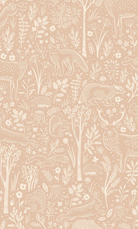 Little Dreamers Woodland Animals Retro Peach LD3418