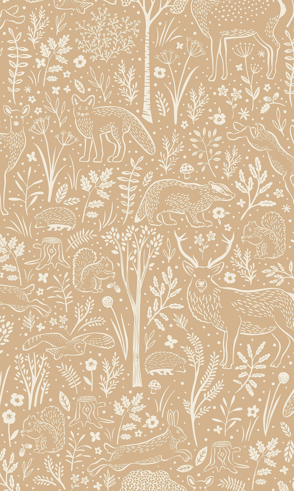 Little Dreamers Woodland Animals Somber Brown LD3421