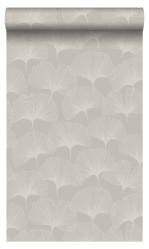 Origin City Chic Warm Gray Shiny Ginko Leaves 347749