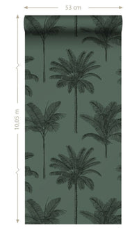 Origin Paradise Dark Green Palm Trees 139321