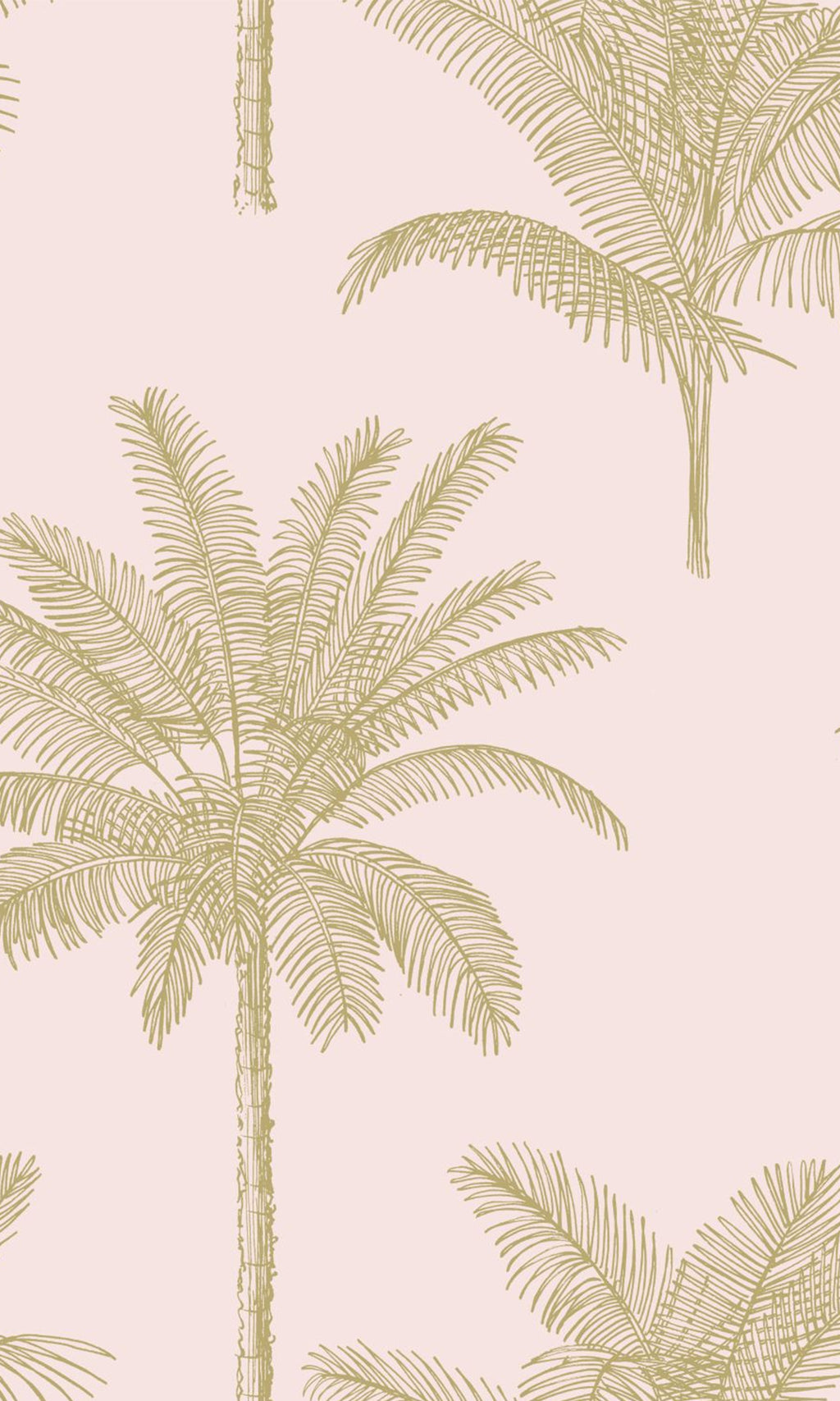 Origin Paradise Soft Pink and Gold Palm Trees 139164