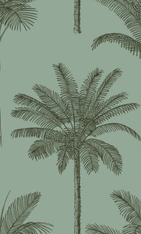 Origin Paradise Grayish Green Palm Trees 139165