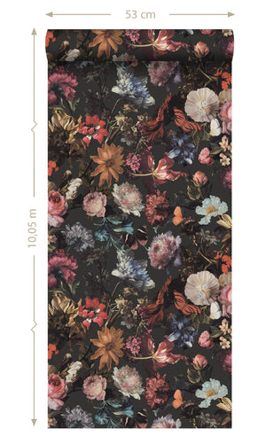 Origin Dark Gray Paradise Flowers 139172