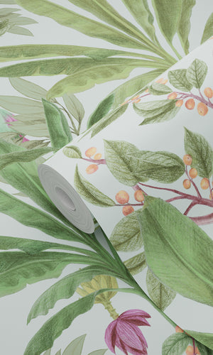 Origin Paradise Mint and Jungle Green Tropical Jungle Leaves 139189