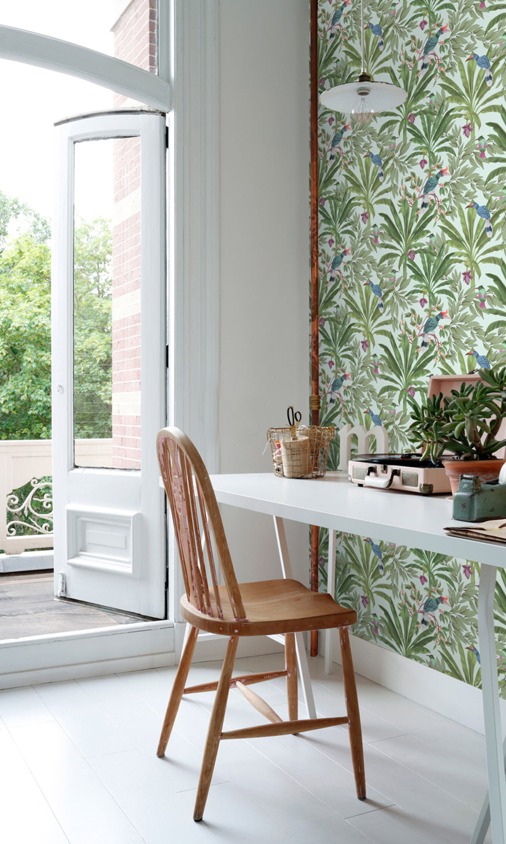 Origin Paradise Mint and Jungle Green Tropical Jungle Leaves 139189