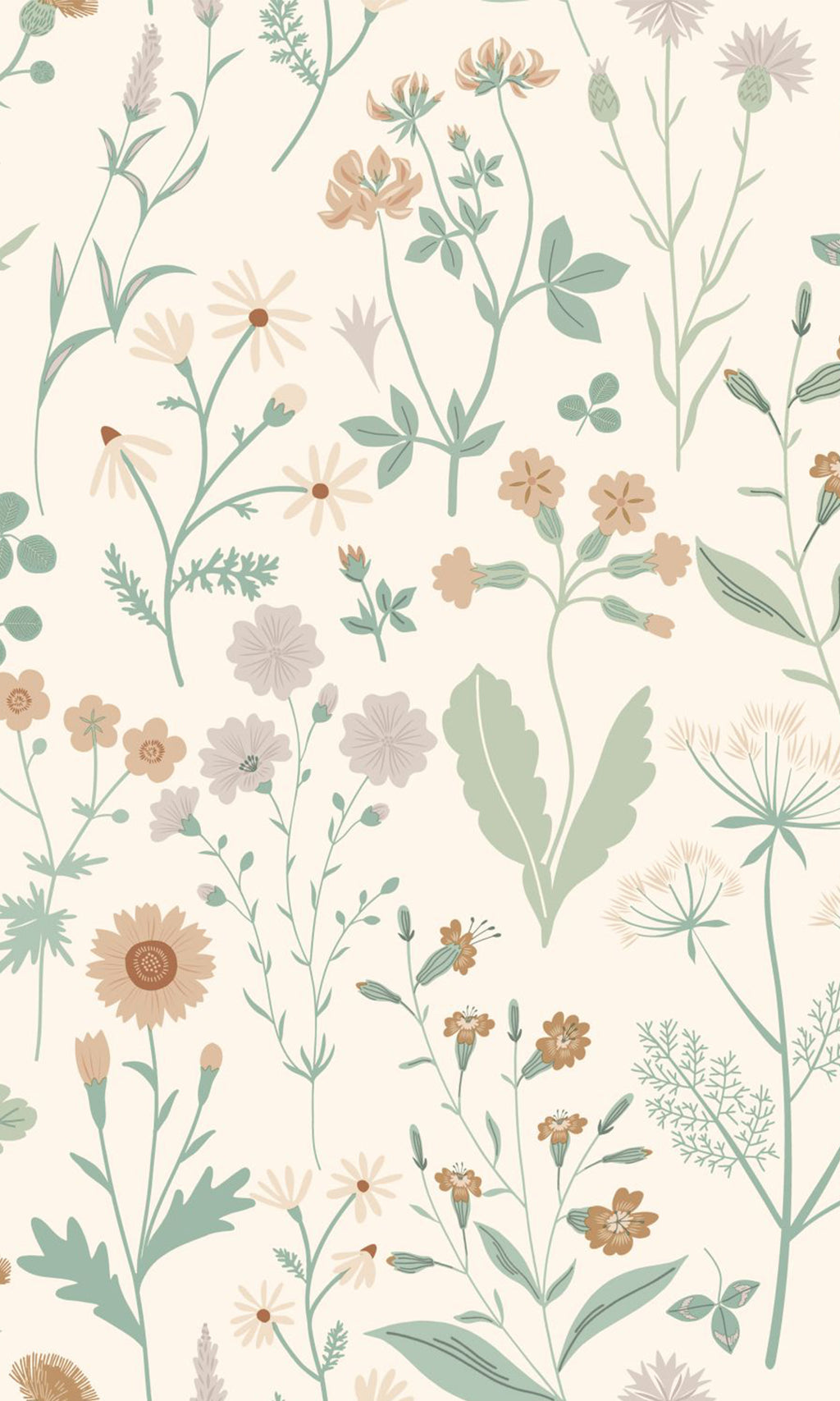 Origin Green and Multi-colored Vintage Wildflowers 139481