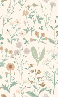 Origin Green and Multi-colored Vintage Wildflowers 139481