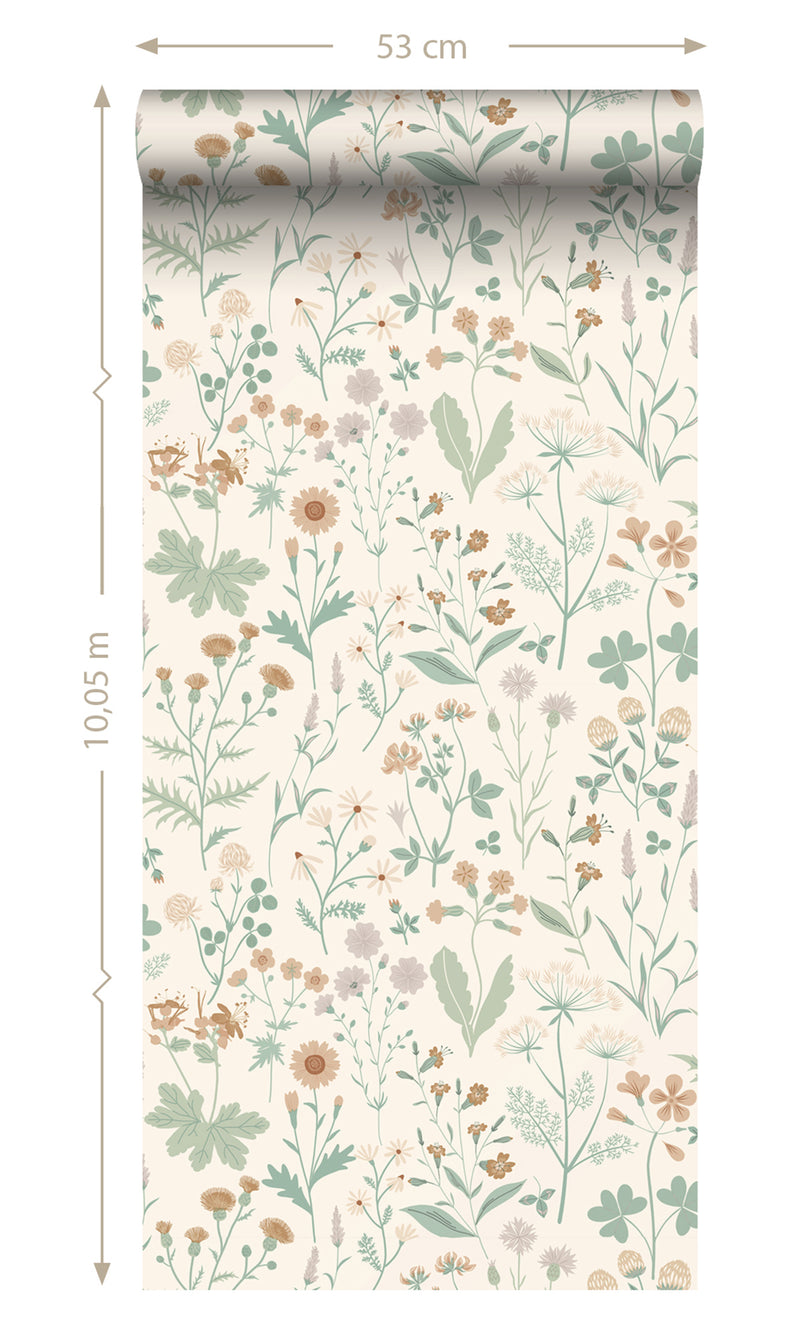 Origin Green and Multi-colored Vintage Wildflowers 139481