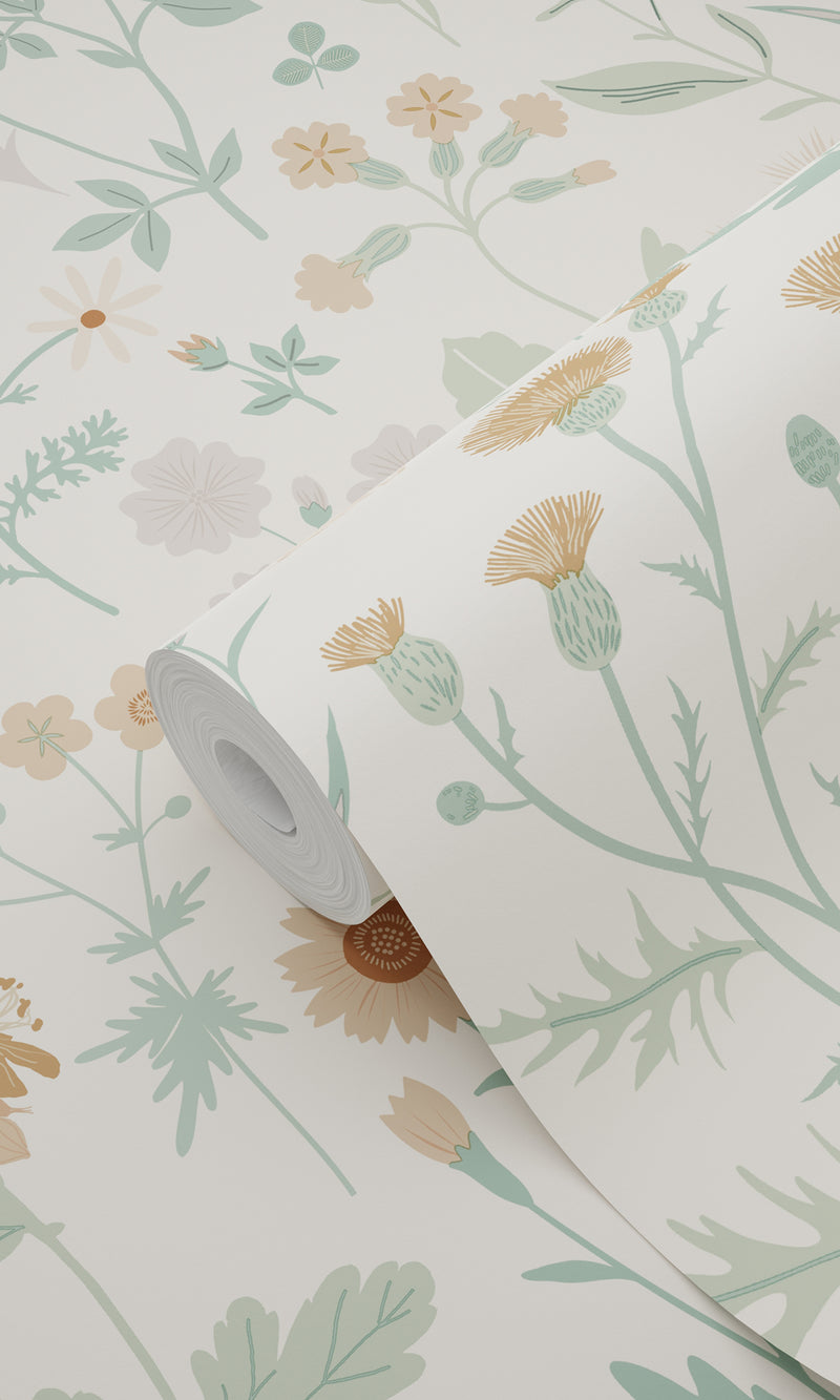 Origin Green and Multi-colored Vintage Wildflowers 139481