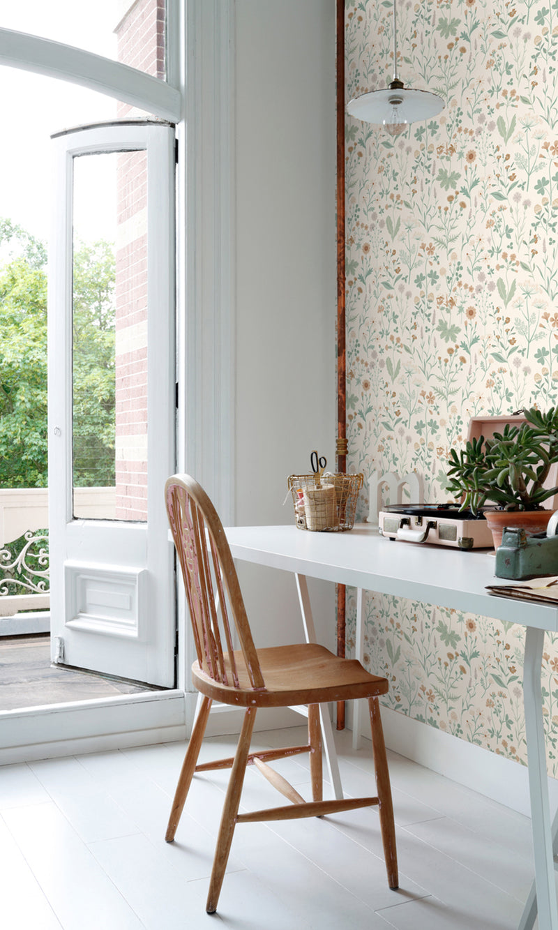 Origin Green and Multi-colored Vintage Wildflowers 139481