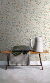 Origin Green and Multi-colored Vintage Wildflowers 139481