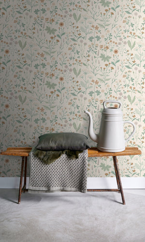 Origin Green and Multi-colored Vintage Wildflowers 139481