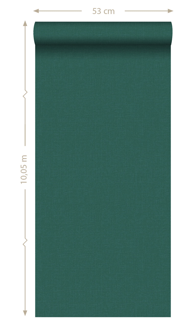 Origin Petrol Green Blush Linen Texture Plain 148747