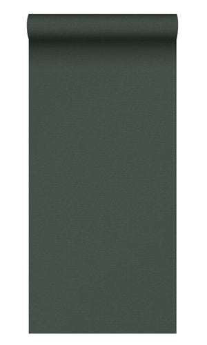 Origin Dark Green Blush Linen Texture Plain 148755