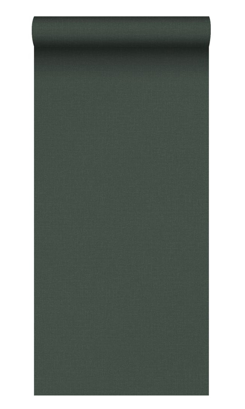 Origin Dark Green Blush Linen Texture Plain 148755