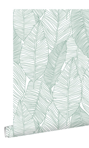 Origin Jungle Fever Green Pen Drawn Leaves 139010