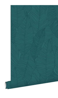 Origin Jungle Fever Petrol Blue Pen Drawn Leaves 139448