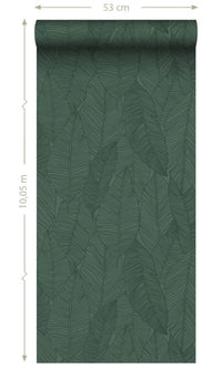 Origin Jungle Fever Dark Green Pen Drawn Leaves 139449