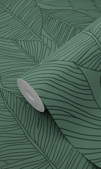 Origin Jungle Fever Dark Green Pen Drawn Leaves 139449