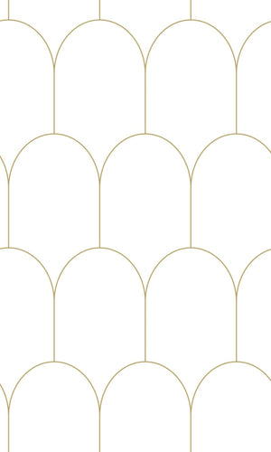 Origin White and Gold Art Deco Motif 139139