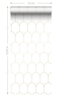 Origin White and Gold Art Deco Motif 139139