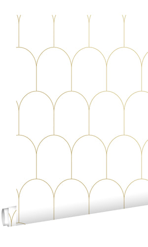 Origin White and Gold Art Deco Motif 139139