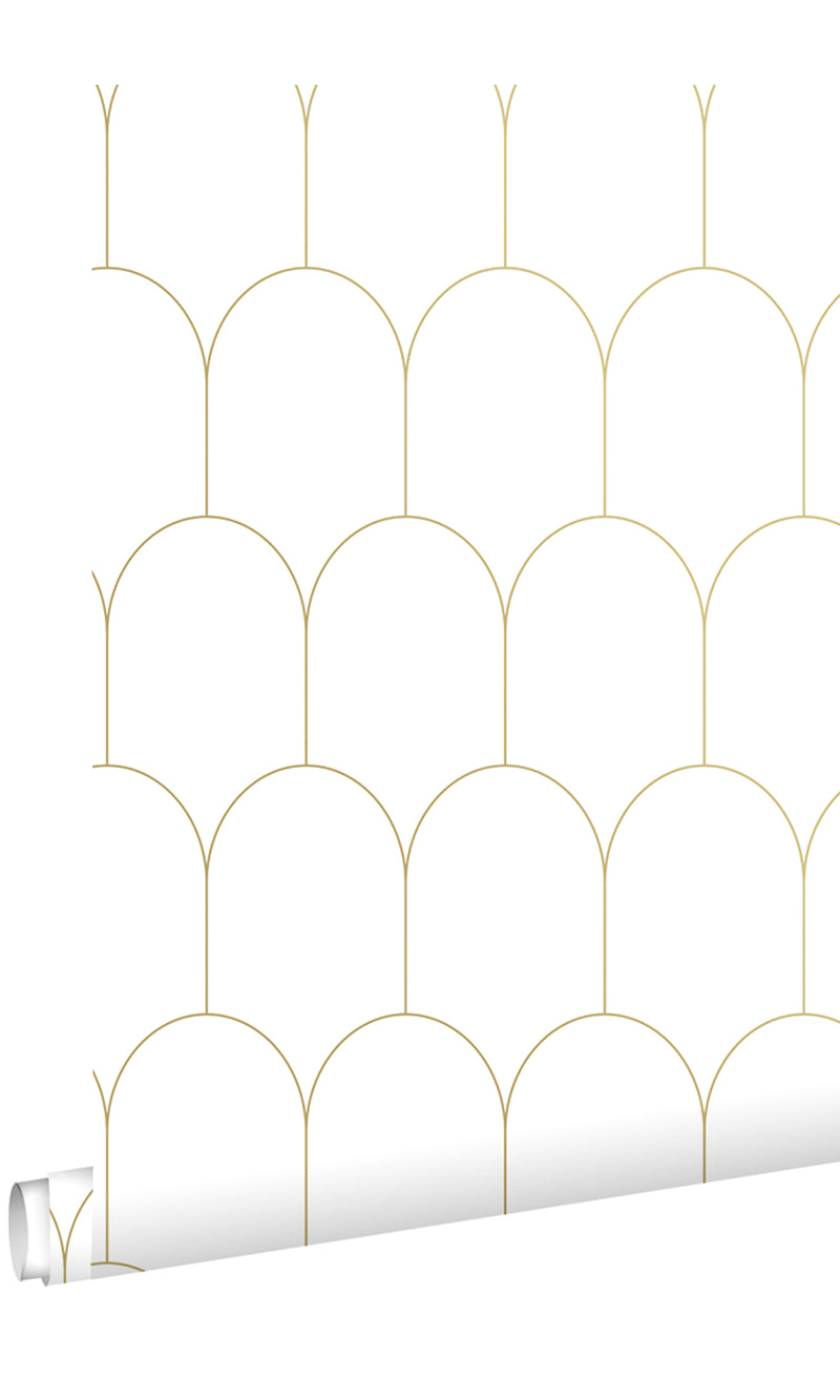 Origin White and Gold Art Deco Motif 139139