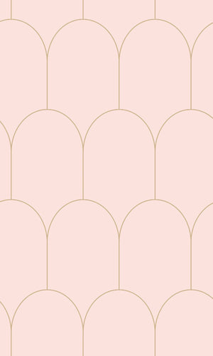 Origin Soft Pink and Gold Art Deco Motif 139201