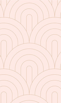 Origin Soft Pink and Rose Gold Art Deco Motif 139217