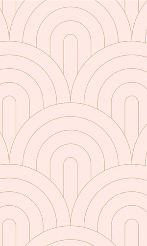 Origin Soft Pink and Rose Gold Art Deco Motif 139217