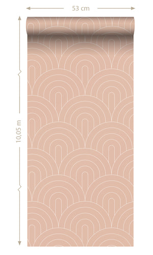 Origin Peach Pink Art Deco Motif 139218