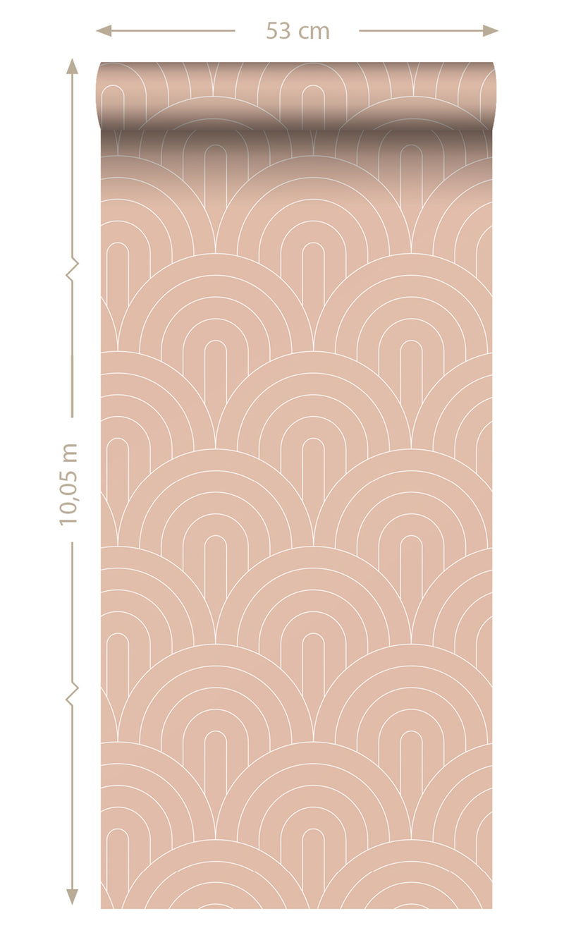 Origin Peach Pink Art Deco Motif 139218