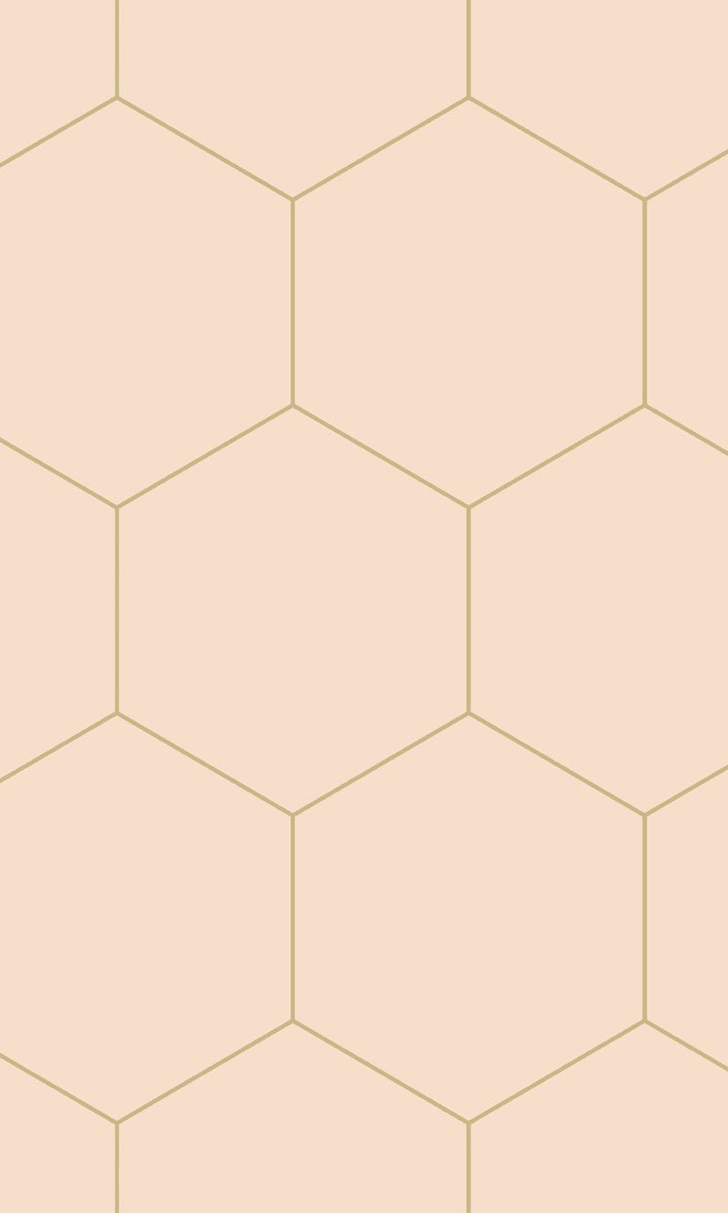 Origin Light Peach Pink Art Deco Honeycomb 139226