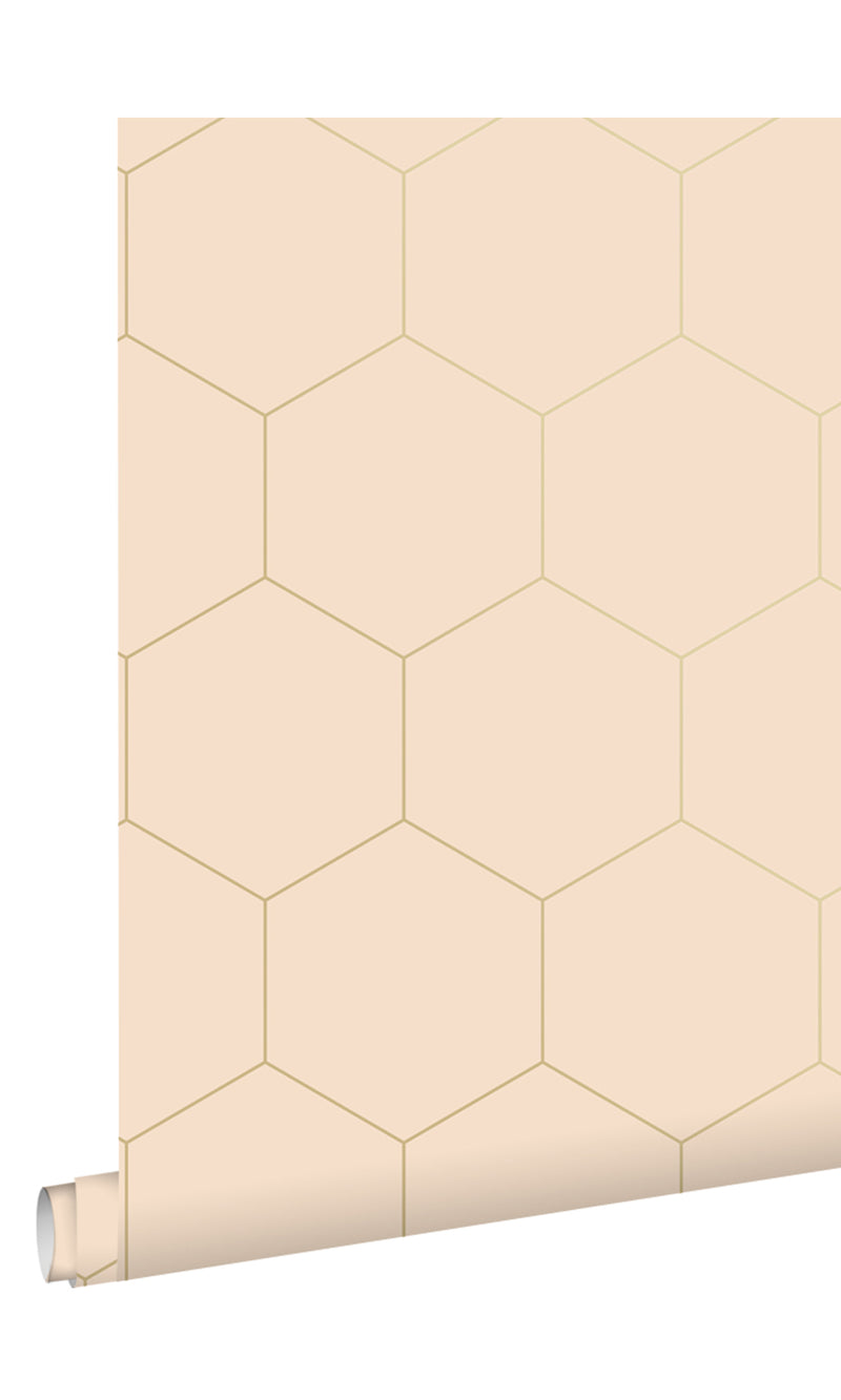 Origin Light Peach Pink Art Deco Honeycomb 139226