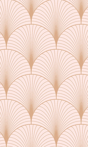 Origin Soft Pink and Rose Gold Art Deco Motif 139229