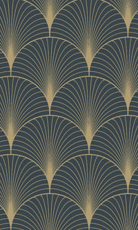 Origin Dark Blue and Gold Art Deco Motif 139231