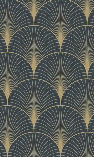 Origin Dark Blue and Gold Art Deco Motif 139231