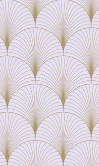 Origin Lilac Purple and Gold Art Deco Motif 139576