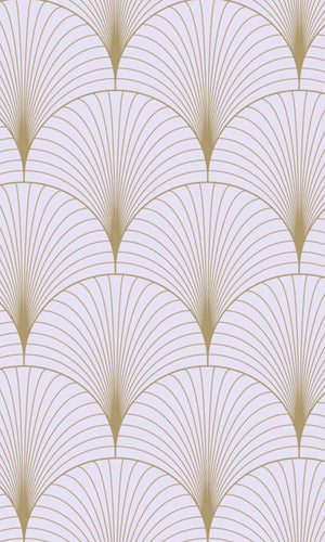 Origin Lilac Purple and Gold Art Deco Motif 139576