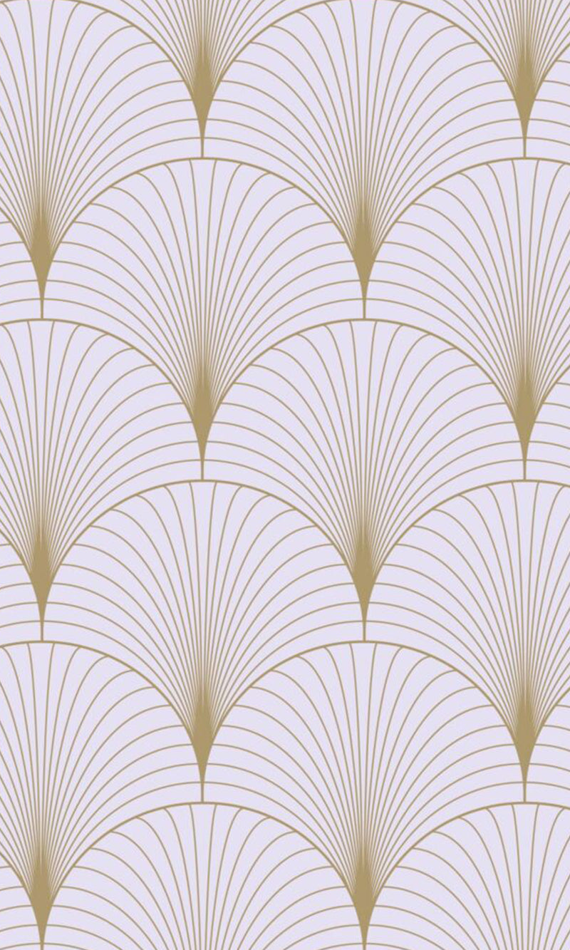 Origin Lilac Purple and Gold Art Deco Motif 139576