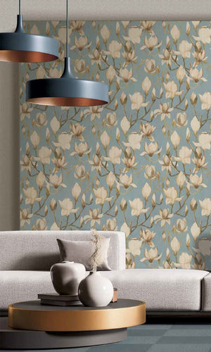 Designer Walls Light Blue Fog Magnolia DW2015