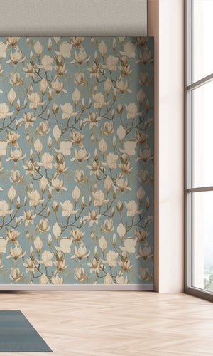 Designer Walls Light Blue Fog Magnolia DW2015