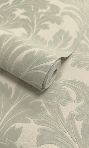 Eleganza Acanthus Sage - Cream 36430