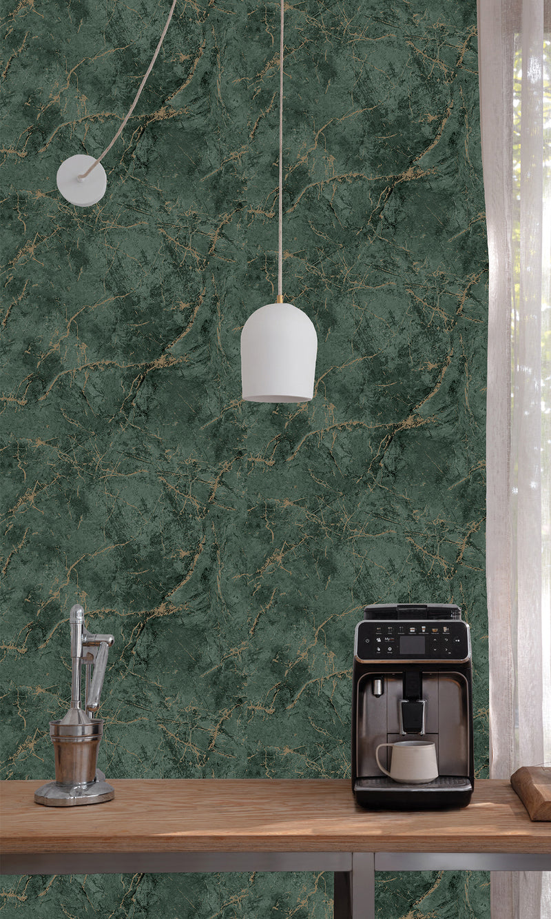 Textured Vibes Thassos Dark Hunter Green A78002