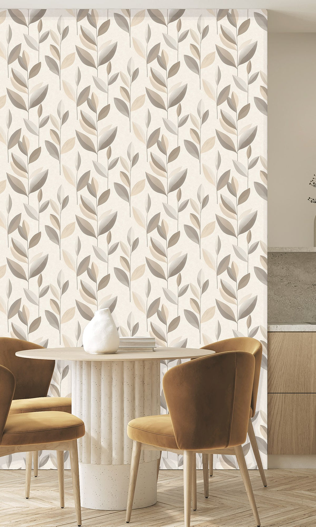 Serenity Smooth Foliage Earl Grey & Light Beige SY27551
