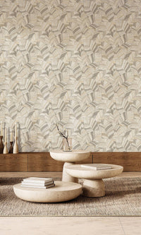 Serenity Native Leaves Sepia Stone & Zorba Gray SY27561