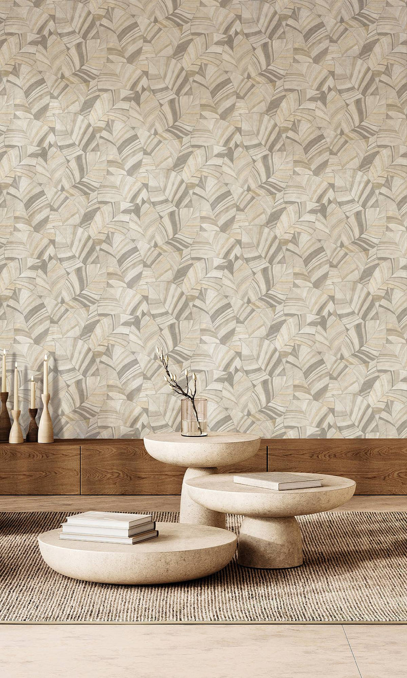 Serenity Native Leaves Sepia Stone & Zorba Gray SY27561