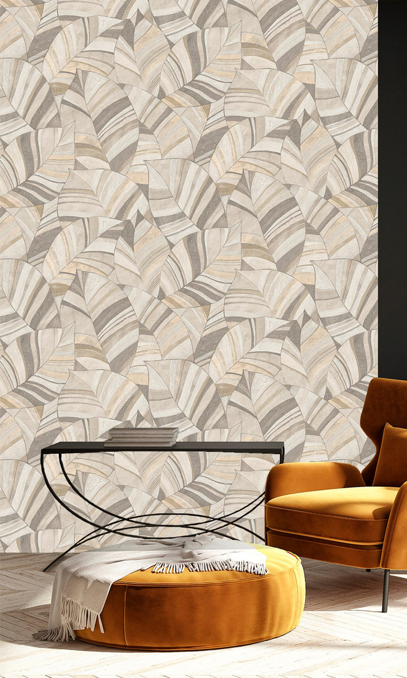 Serenity Native Leaves Sepia Stone & Zorba Gray SY27561