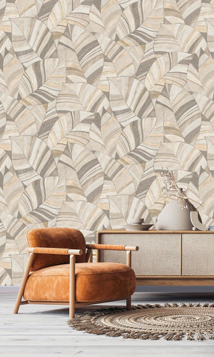 Serenity Native Leaves Sepia Stone & Zorba Gray SY27561