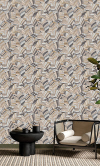 Serenity Native Leaves Brushed Nickel & Coffee Diva SY27562